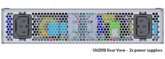 Mellanox SN2010 Rear View