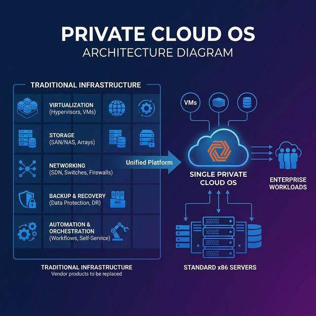 VergeOS Architektur – Private Cloud OS ersetzt VMware vSAN NSX